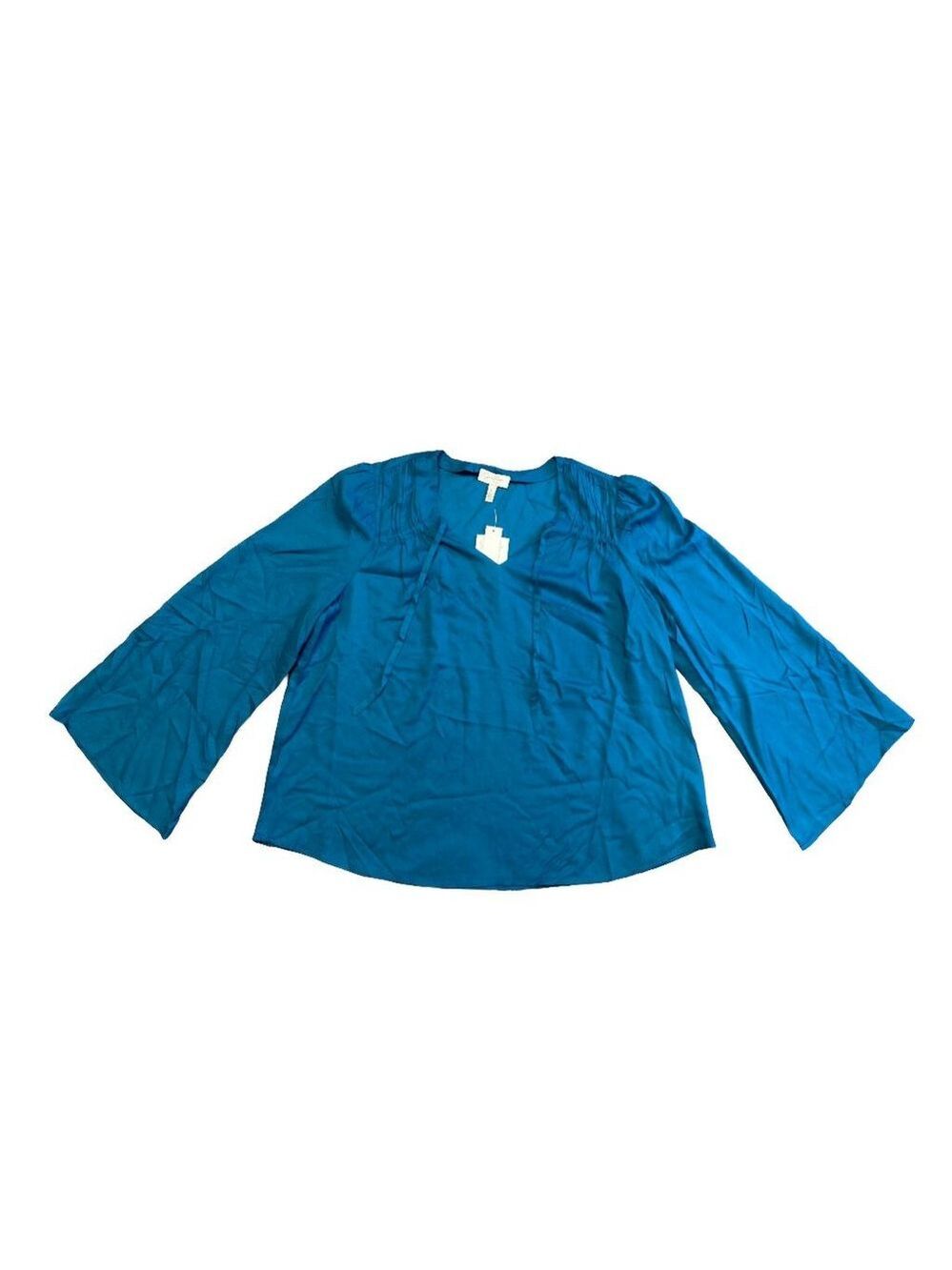 Jessica Simpson Women's Leslie Boho Long Flare Sleeve Drawstring Fashion Top - Picture 3 of 5